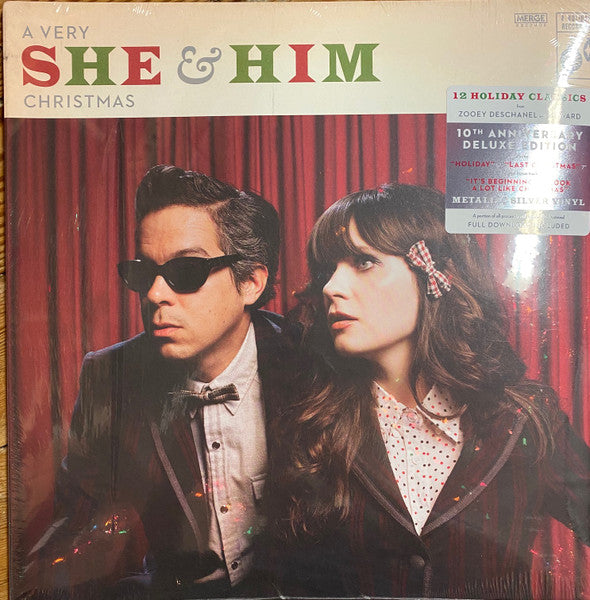 She & Him - A Very She & Him Christmas (Metallic Silver LP with Bonus 7")